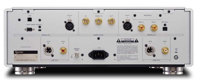 Esoteric D-02 rear panel