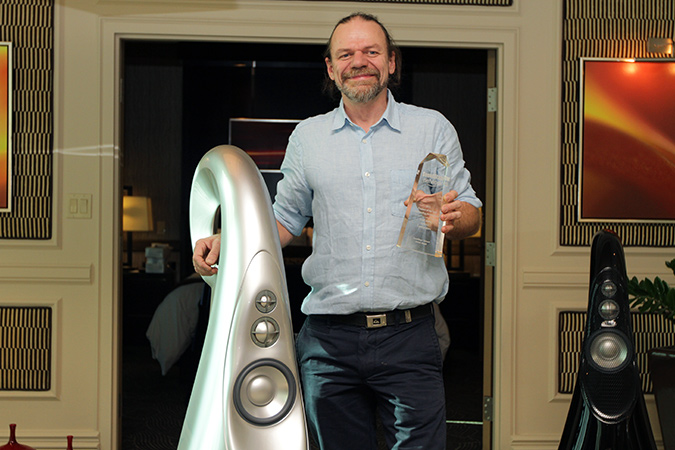 Laurence Dickie receiving award