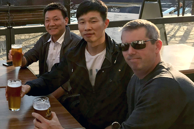 Dan with Peter and Nick Wang