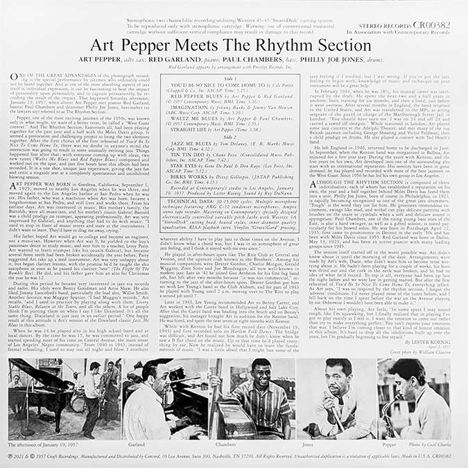 Art Pepper Meets the Rhythm Section