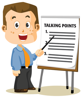 Talking points . . .